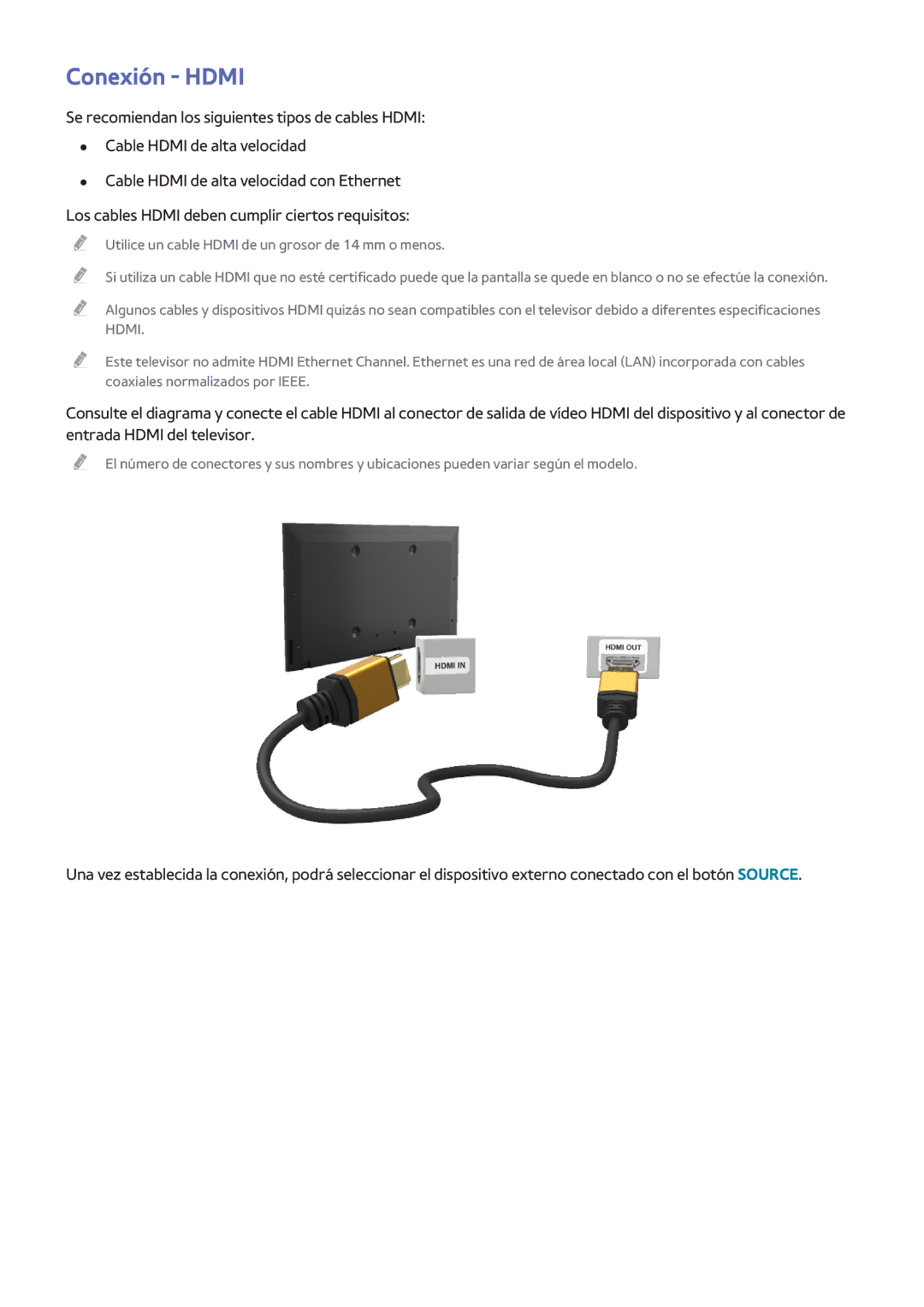 Samsung UE55H8000SLXXH, UE65H8000SLXXH, UE48H8000SLXXC, UE48H8000SLXXH, UE65H8000SLXXC, UE55H8000SLXXC manual Conexión Hdmi 