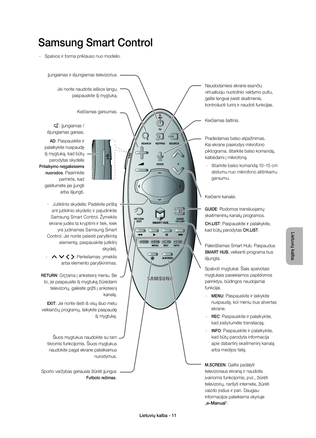 Samsung UE55H8000STXXH, UE65H8000SLXXH manual Keičiamas garsumas, Parinktis, kad, Jutiklinis skydelis Padėkite pirštą 