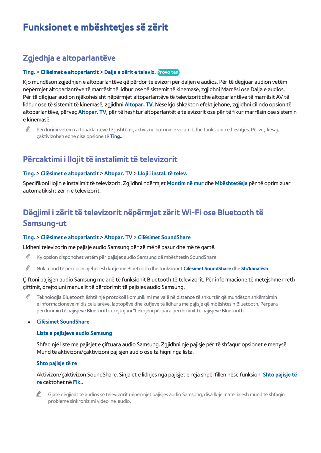 Samsung UE48H8000STXXH, UE65H8000STXXH Funksionet e mbështetjes së zërit, Zgjedhja e altoparlantëve, Shto pajisje të re 