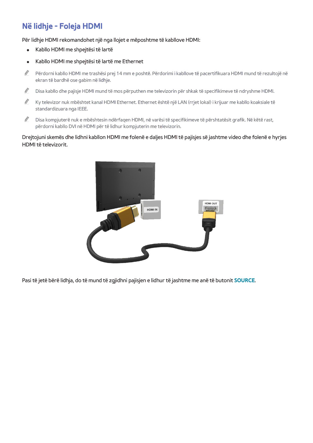 Samsung UE55H8000STXXH, UE65H8000STXXH, UE48H8000STXXH manual Në lidhje Foleja Hdmi 