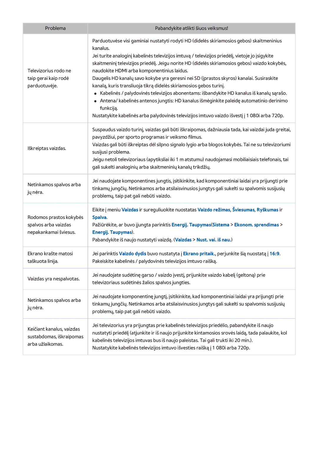 Samsung UE48H8000STXXH, UE65H8000STXXH, UE55H8000STXXH manual Spalva 