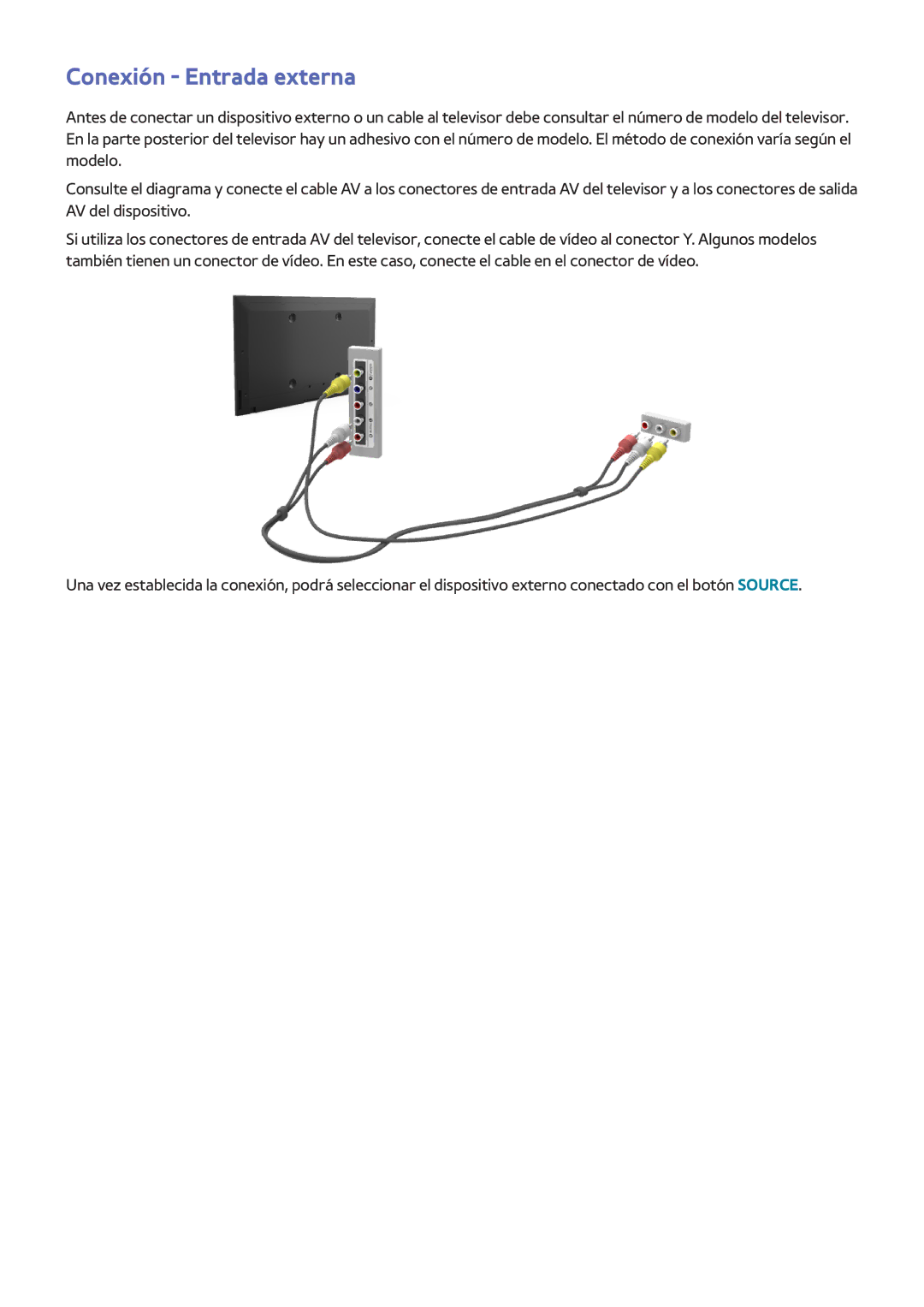 Samsung UE65HU7100SXXC, UE65HU7500LXXC, UE55HU7200SXXC, UE55HU7100SXXC, UE65HU7500LXZF manual Conexión Entrada externa 