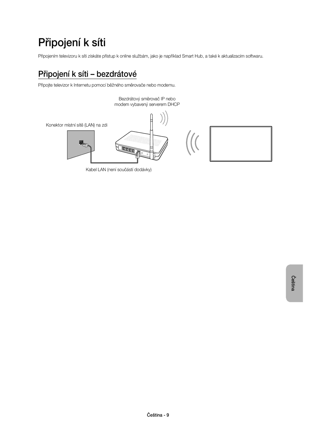 Samsung UE55HU8500TXXH, UE65HU8500LXXH, UE55HU8500LXXC, UE55HU8500LXXH, UE65HU8500LXXC manual Připojení k síti bezdrátové 