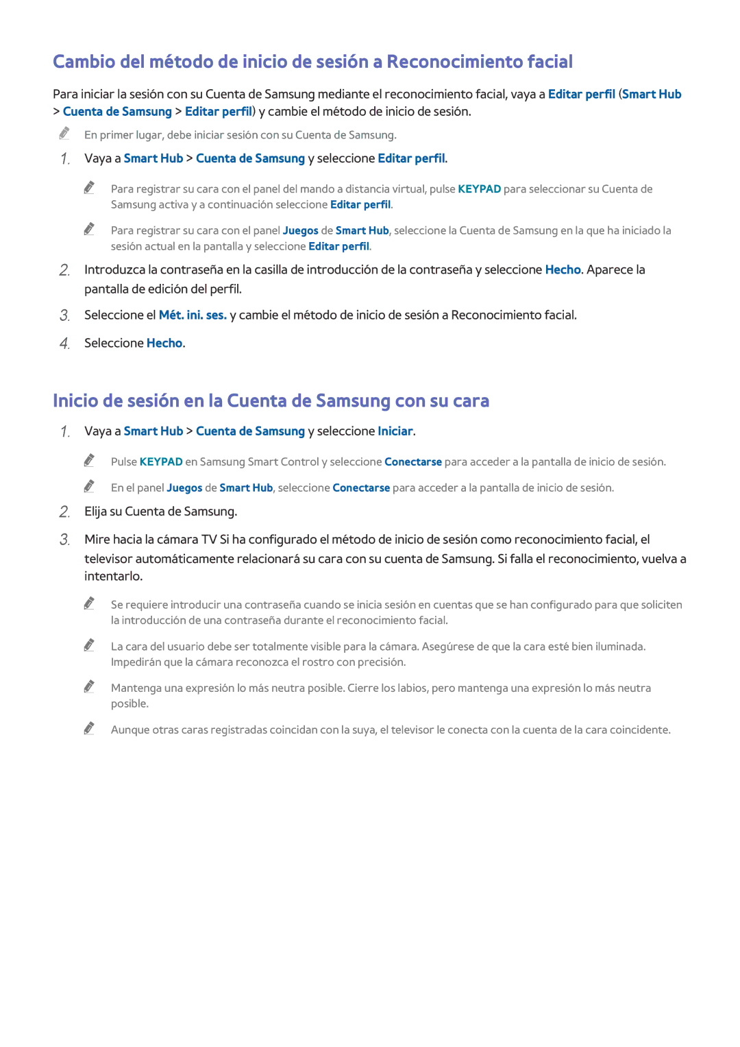 Samsung UE55HU8500TXXH, UE65HU8500LXXH, UE55HU8500LXXC manual Inicio de sesión en la Cuenta de Samsung con su cara, 333 444 