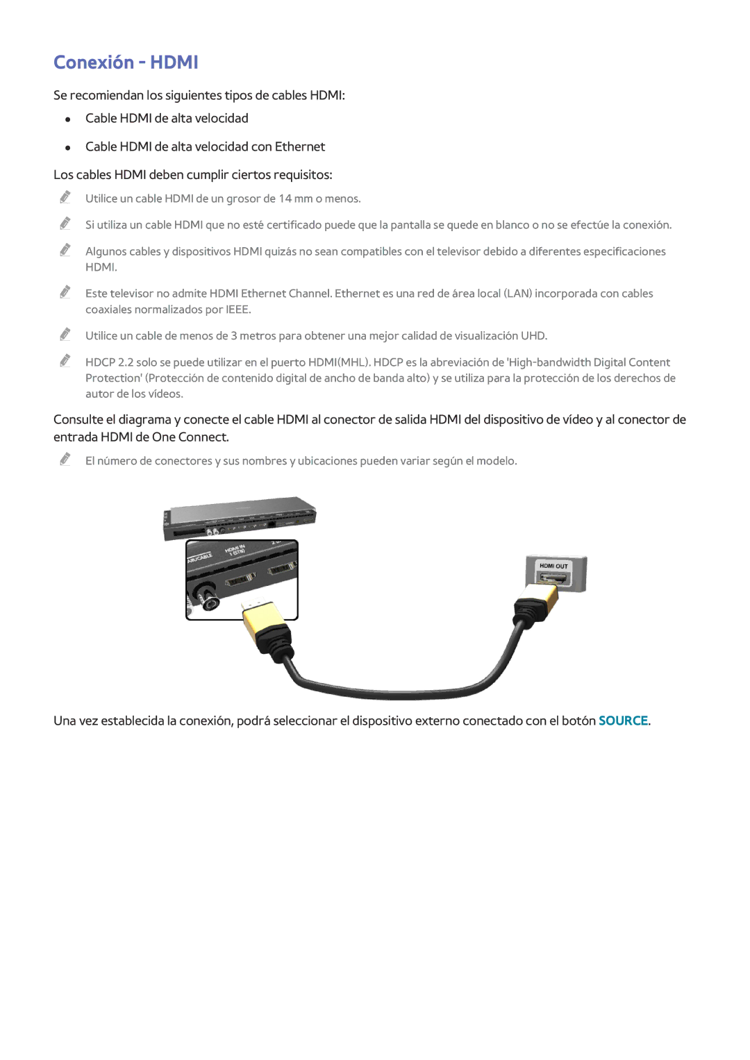 Samsung UE78HU8500LXXH, UE65HU8500LXXH, UE55HU8500LXXC, UE55HU8500LXXH, UE65HU8500LXXC, UE65HU8500ZXZT manual Conexión Hdmi 