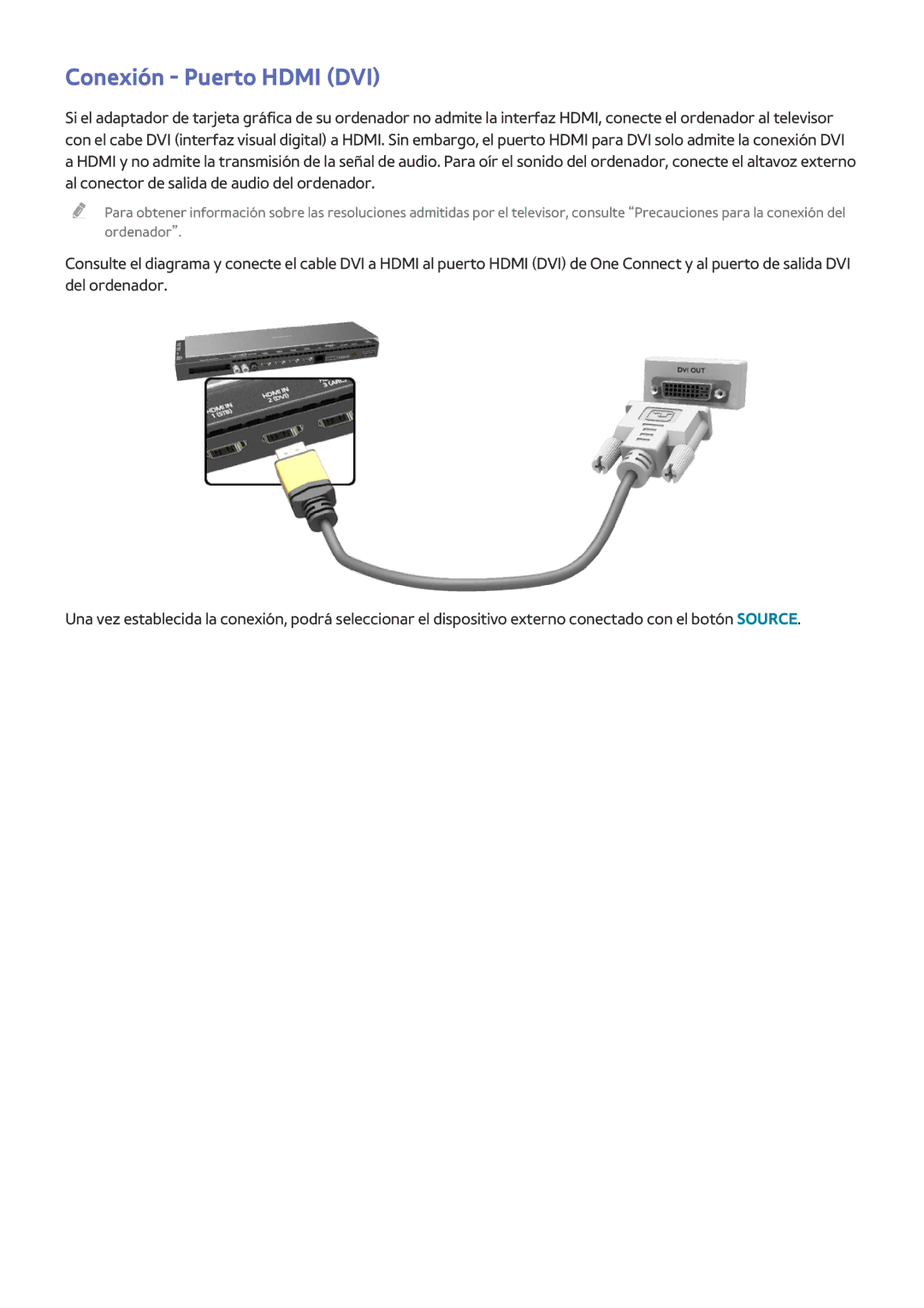 Samsung UE78HU8500LXXH, UE65HU8500LXXH, UE55HU8500LXXC, UE55HU8500LXXH, UE65HU8500LXXC manual Conexión Puerto Hdmi DVI 