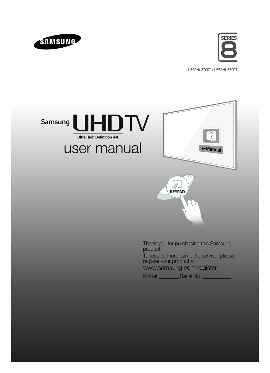 Samsung UE55HU8700TXUZ, UE65HU8700TXRU, UE65HU8700TXUZ, UE55HU8700TXRU manual UE55HU8700T / UE65HU8700T 