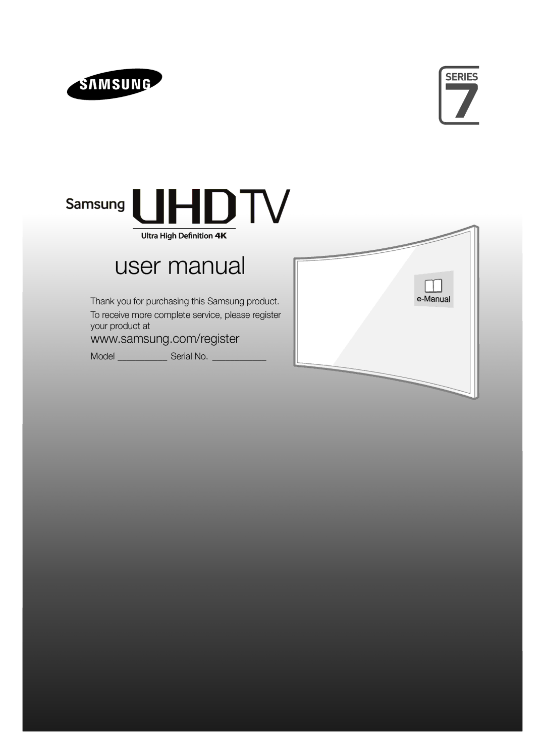 Samsung UE78JU7505TXXE, UE65JU7505TXXE, UE55JU7505TXXE, UE48JU7505TXXE manual 