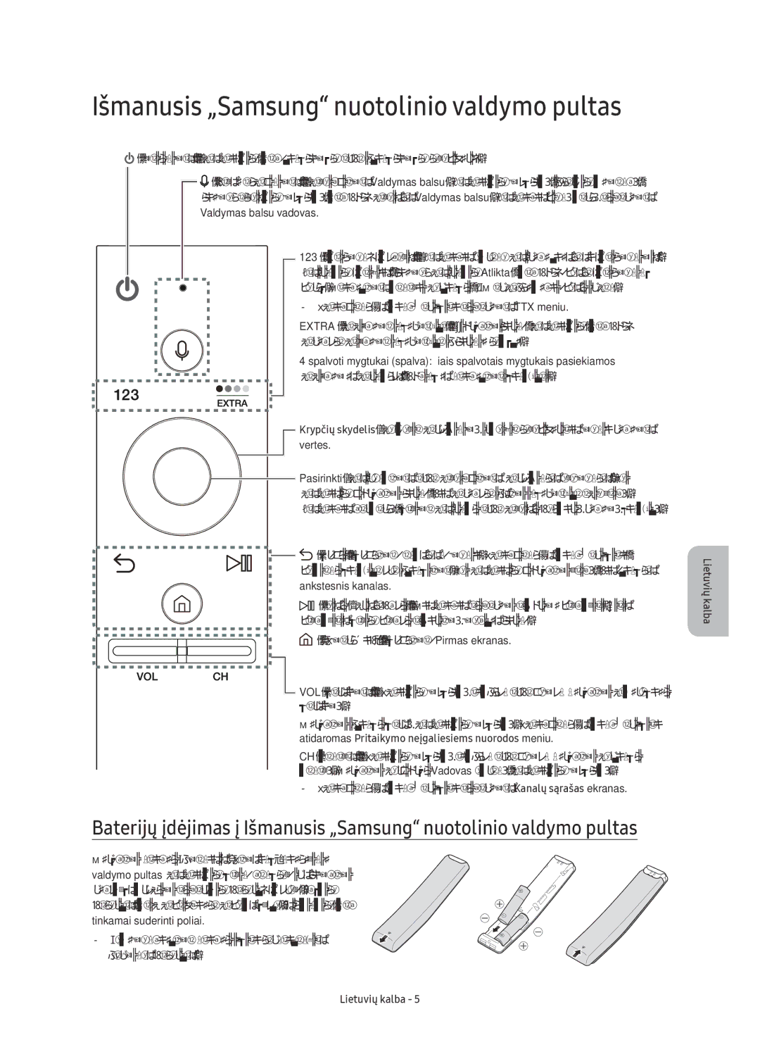 Samsung UE65KS7002UXXH, UE65KS7000SXXH, UE60KS7000SXXH, UE49KS7000SXXH manual Išmanusis „Samsung nuotolinio valdymo pultas 