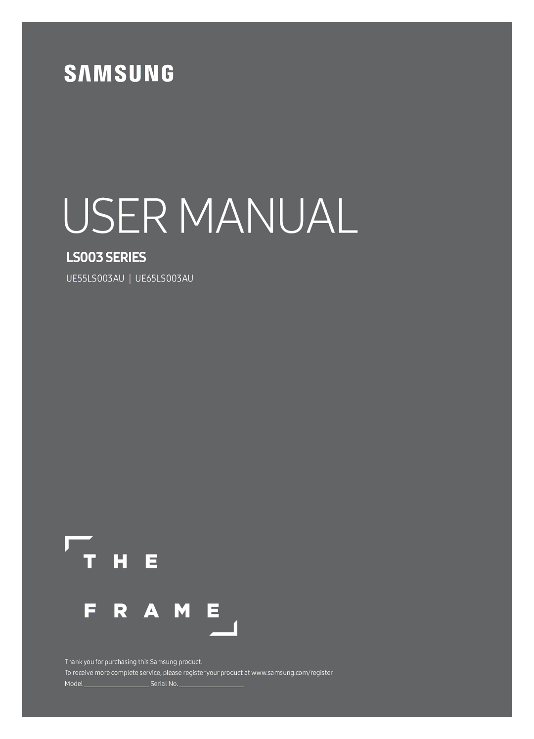 Samsung UE55LS003AUXRU, UE65LS003AUXRU manual LS003 Series 