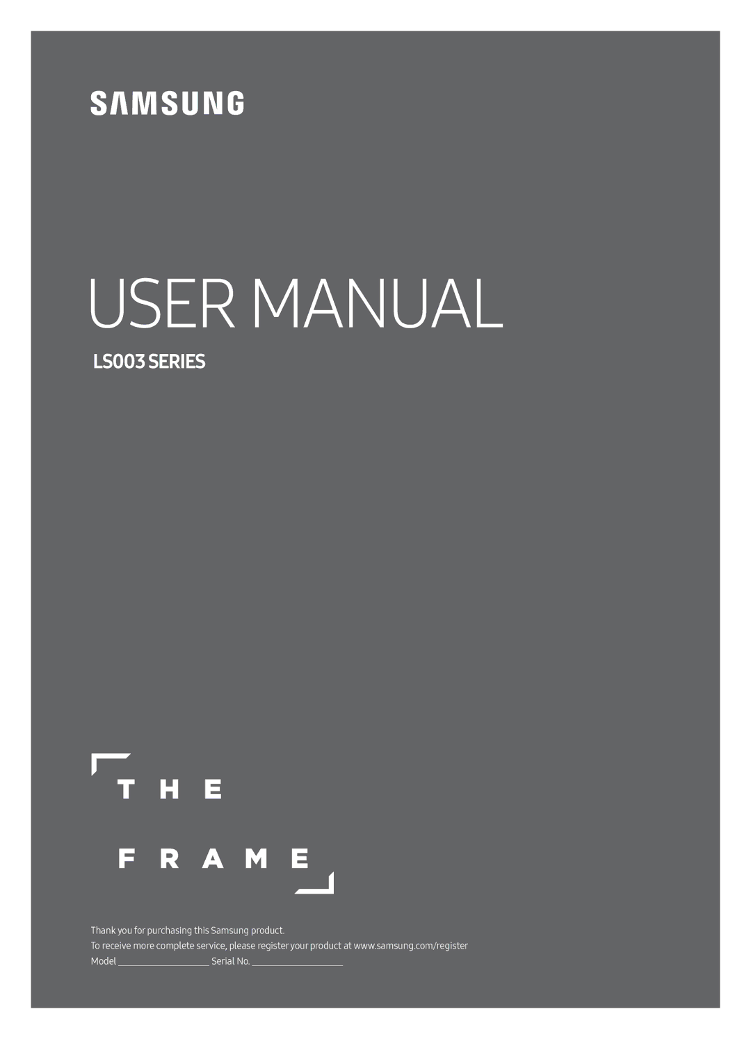 Samsung UE65LS003AUXSQ, UE55LS003AUXSQ manual LS003 Series 