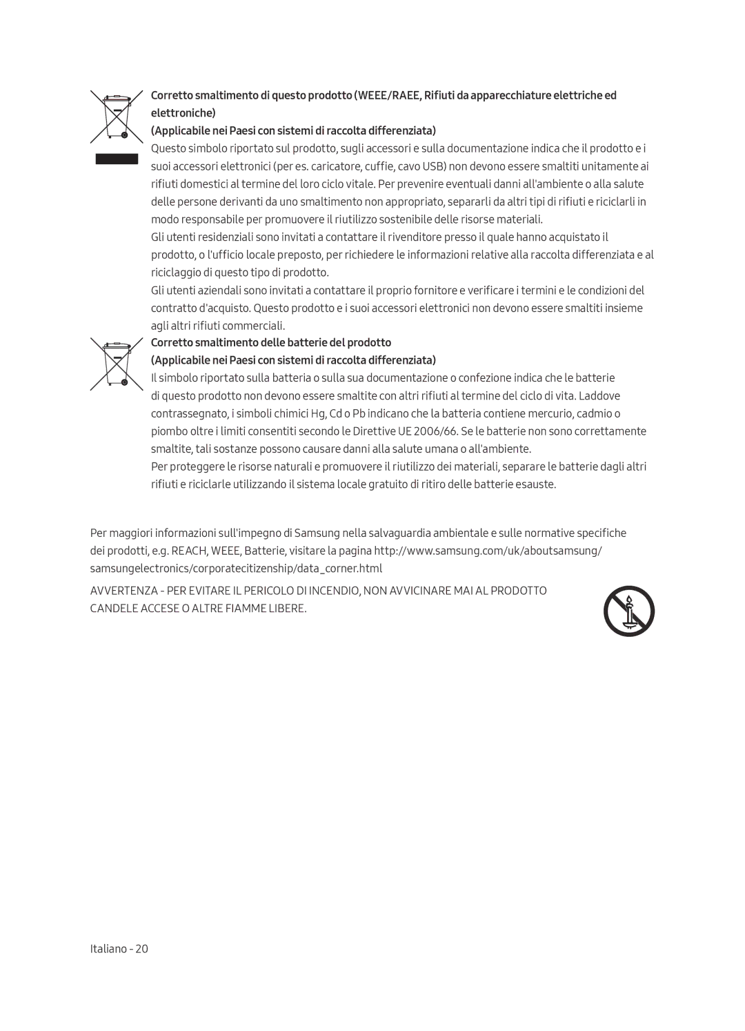 Samsung UE49MU6279UXZG, UE65MU6279UXZG, UE55MU6279UXZG, UE65MU6270UXZG, UE49MU6270UXZG, UE55MU6270UXZG manual Italiano 