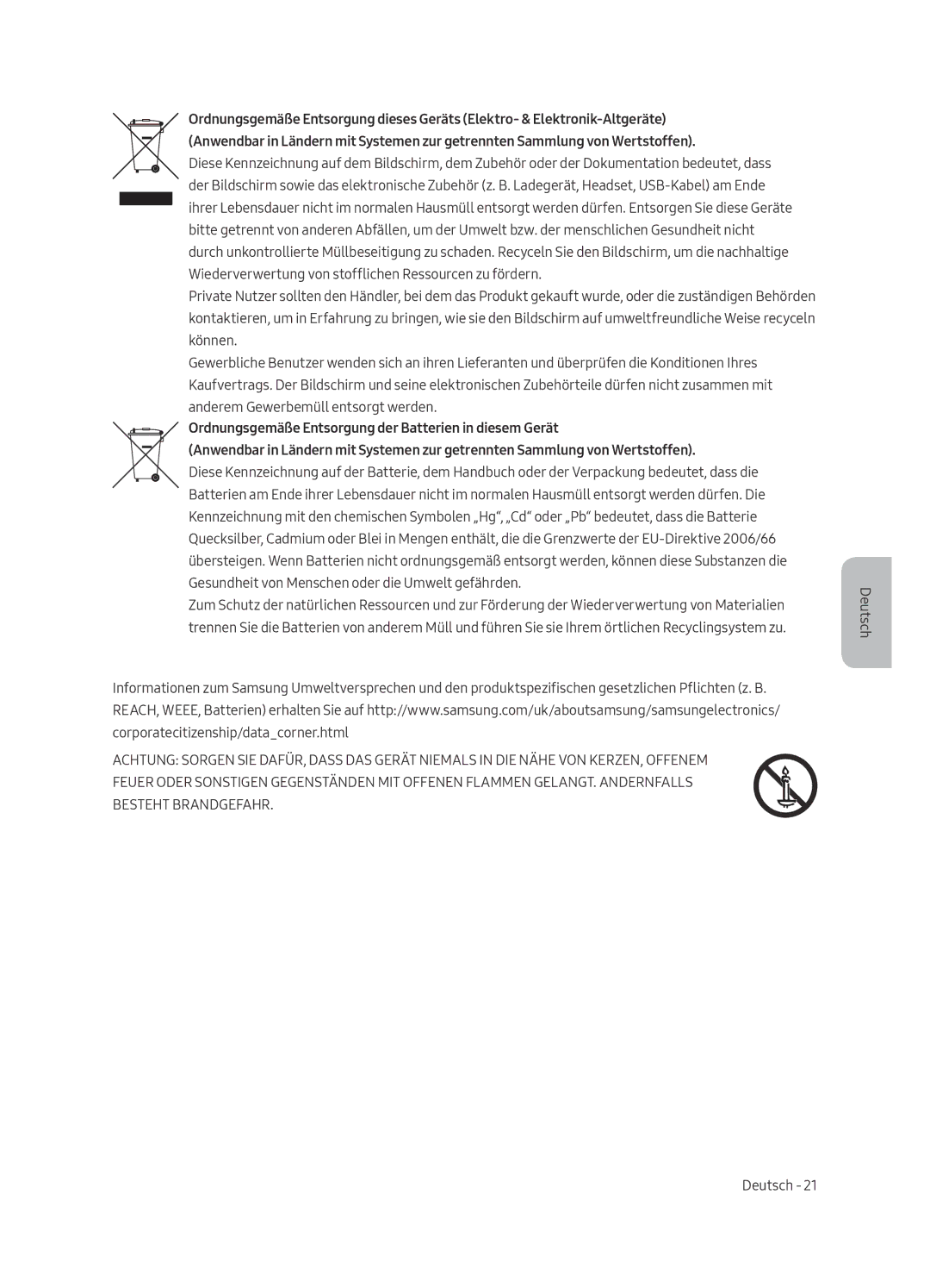 Samsung UE55MU8005TXXC, UE65MU8005TXXC, UE75MU8005TXXC, UE49MU8005TXXC manual Deutsch 