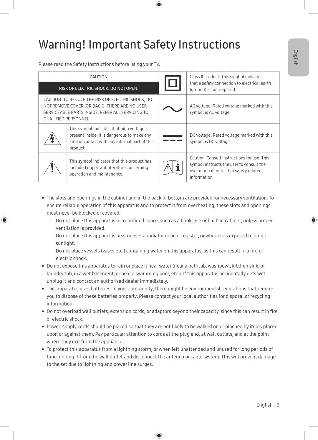 Samsung UE65NU7105KXXC, UE65NU7175UXXC manual Please read the Safety Instructions before using your TV 