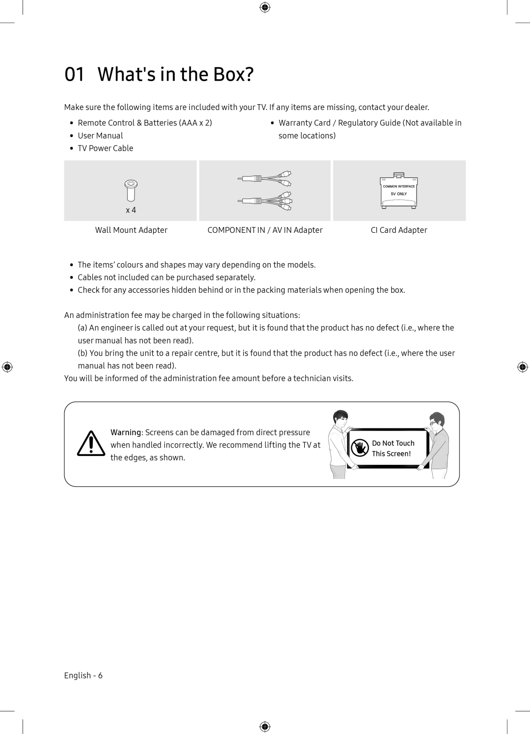 Samsung UE65NU7175UXXC, UE65NU7105KXXC manual Whats in the Box? 