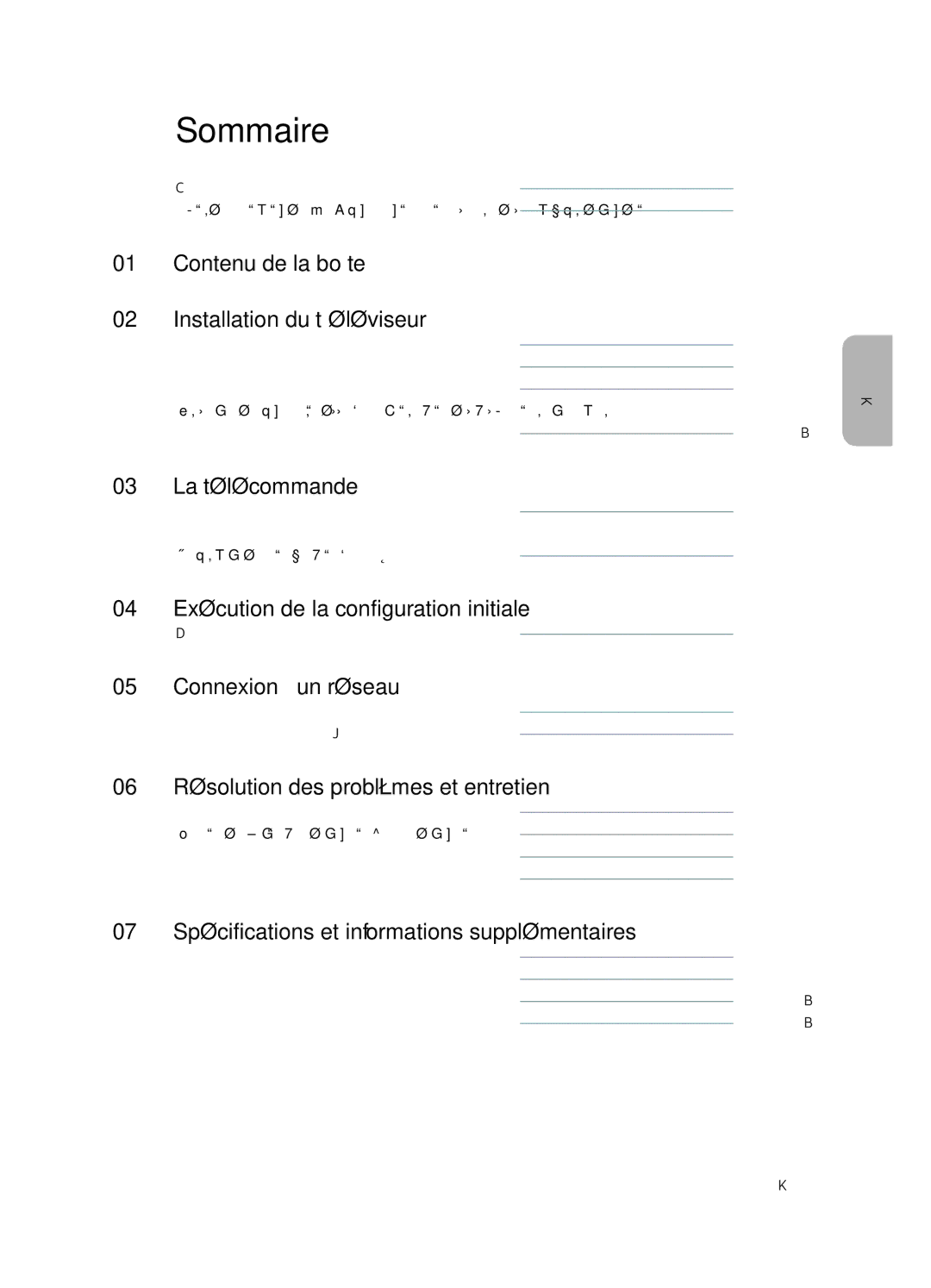 Samsung UE65NU7370UXZG manual Sommaire 