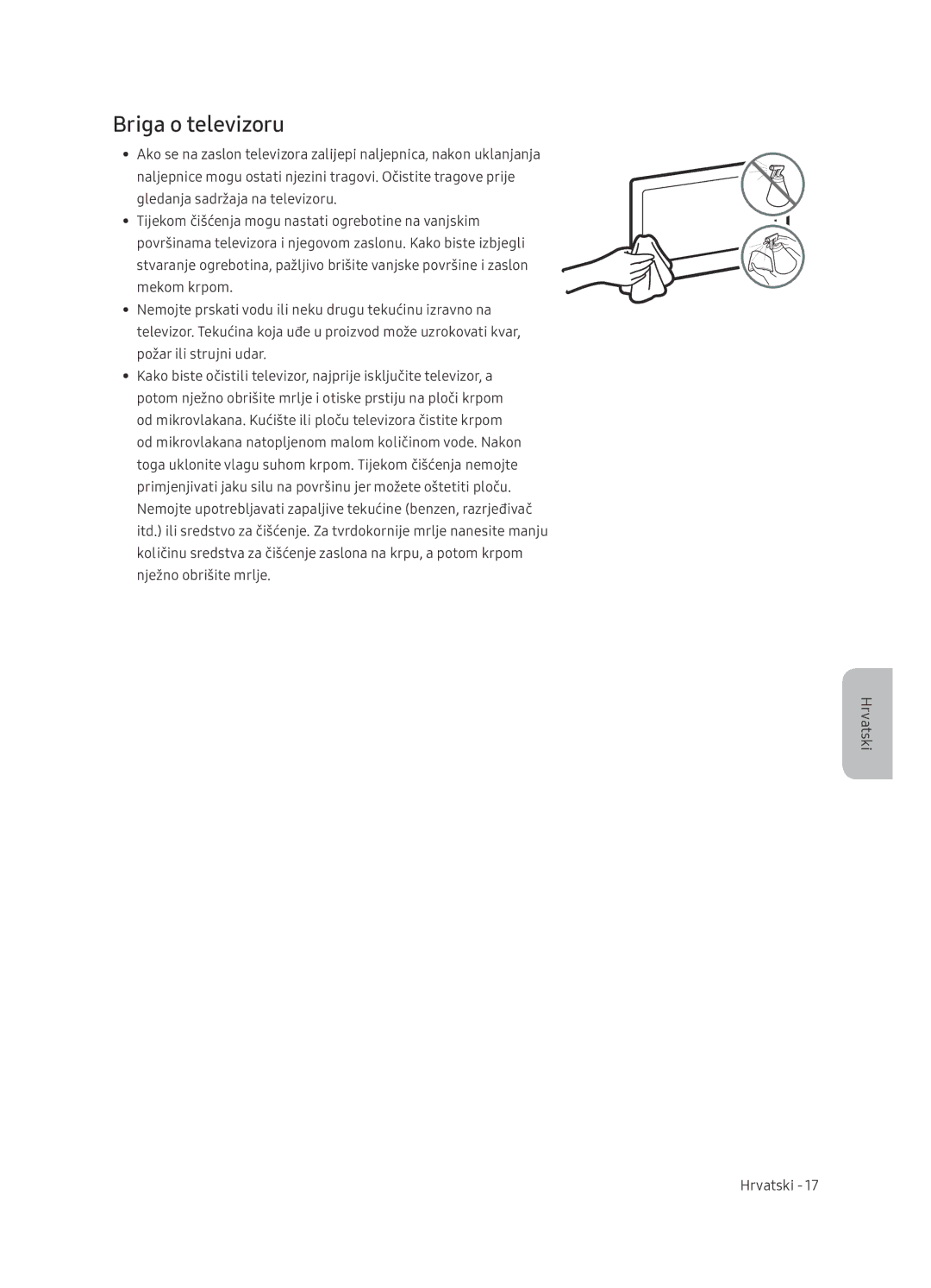 Samsung UE65NU7402UXXH manual Briga o televizoru 