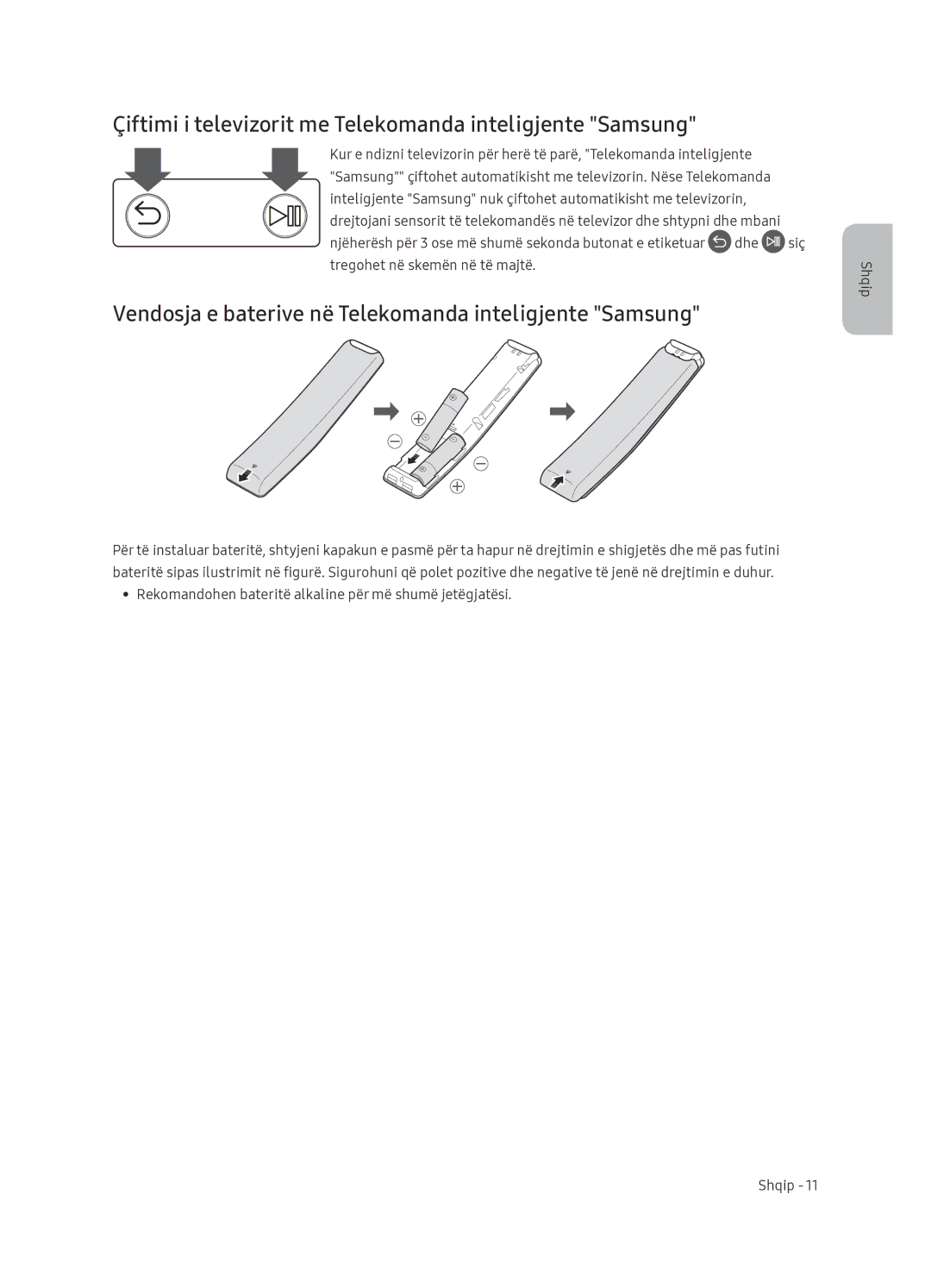 Samsung UE65NU7402UXXH manual Çiftimi i televizorit me Telekomanda inteligjente Samsung 