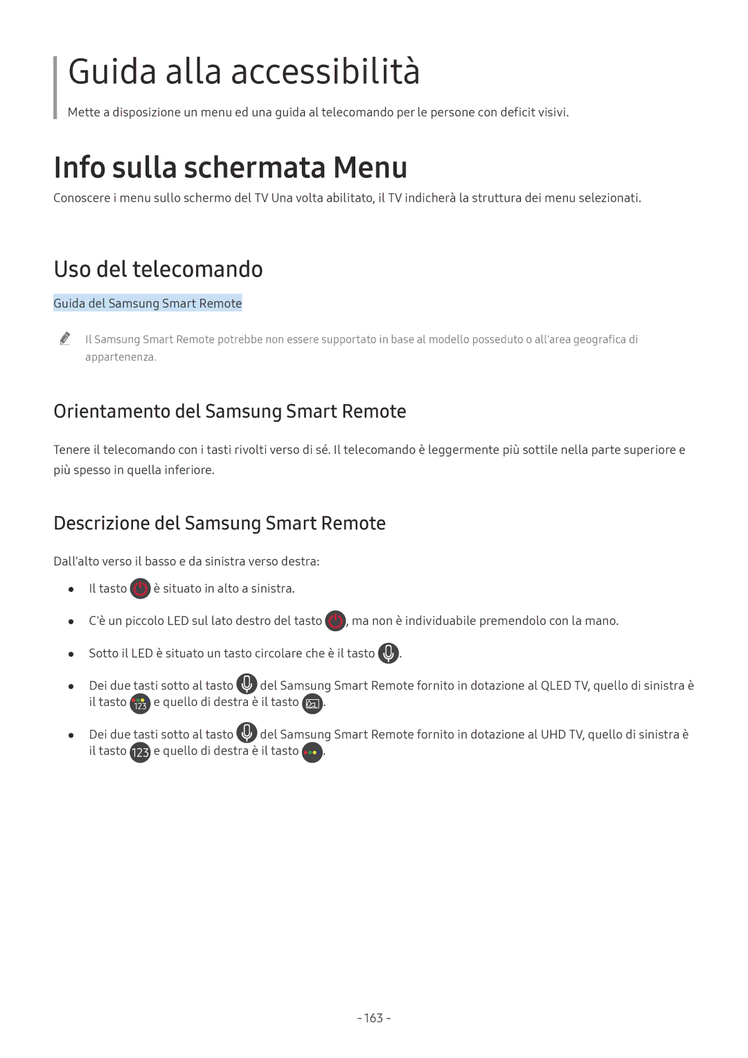 Samsung UE50MU6120KXZT Uso del telecomando, Orientamento del Samsung Smart Remote, Descrizione del Samsung Smart Remote 