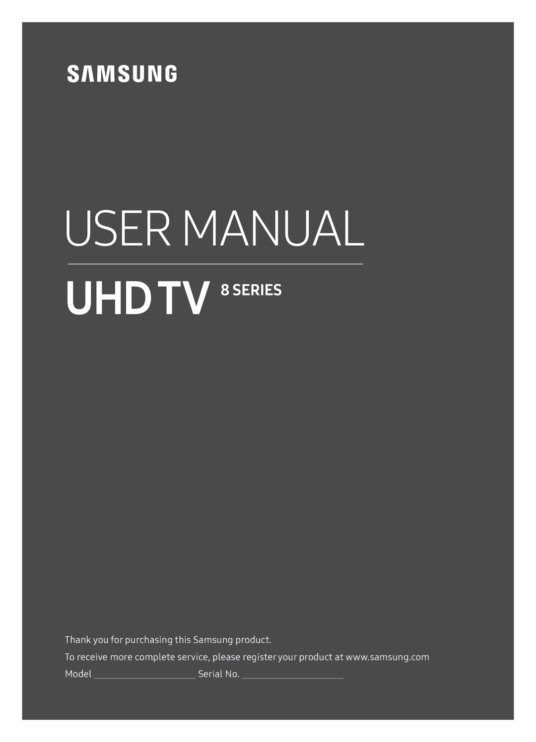 Samsung UE49NU8000TXZT, UE65NU8000TXZT, UE55NU8000TXZT, UE82NU8000TXZT, UE65NU8000TXZG, UE82NU8000TXZG manual Series 