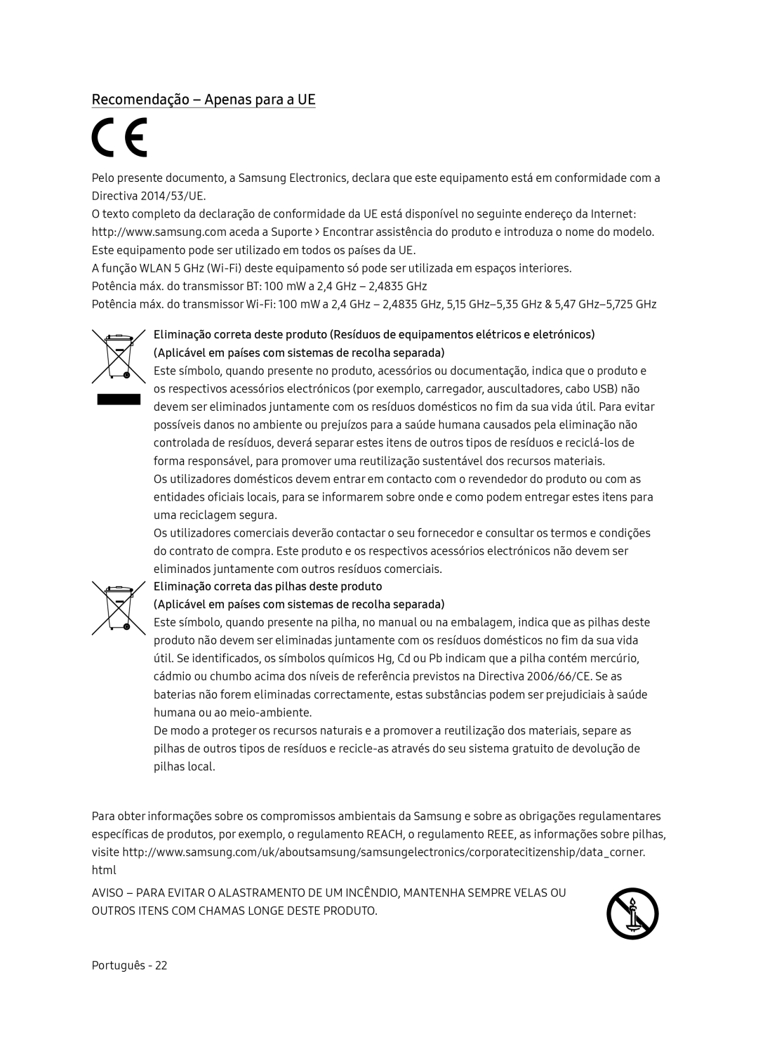 Samsung UE65NU8045TXXC, UE65NU8075TXXC, UE55NU8075TXXC, UE55NU8045TXXC, UE49NU8045TXXC manual Recomendação Apenas para a UE 