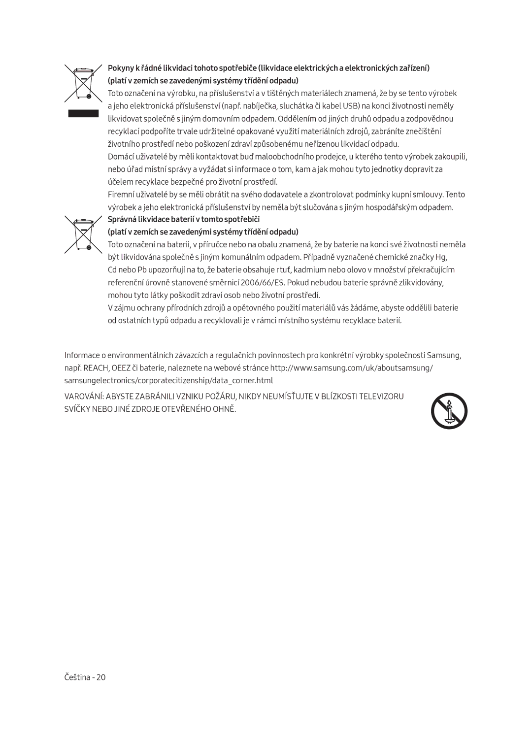 Samsung UE75MU8002TXXH, UE65MU8002TXXH, UE49MU8002TXXH, UE55MU8002TXXH manual Čeština 