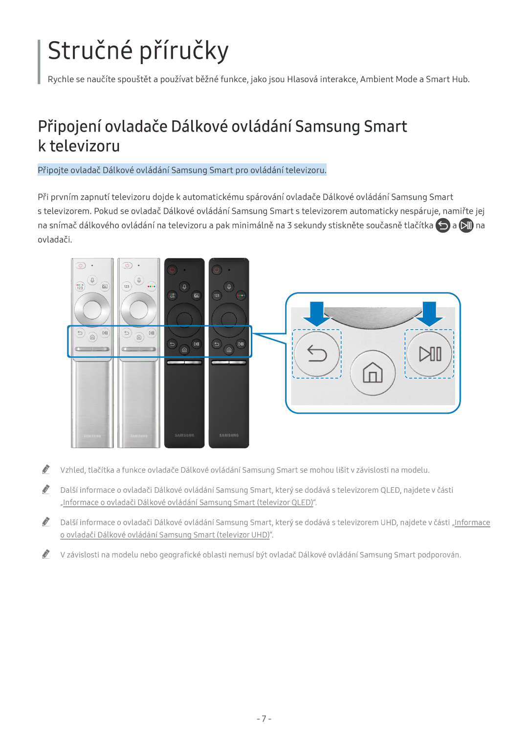 Samsung UE65NU8059TXZG, UE82NU8009TXZG, UE65NU8509TXZG, UE55NU8059TXZG, UE65NU8009TXZG, UE55NU8009TXZG manual Stručné příručky 