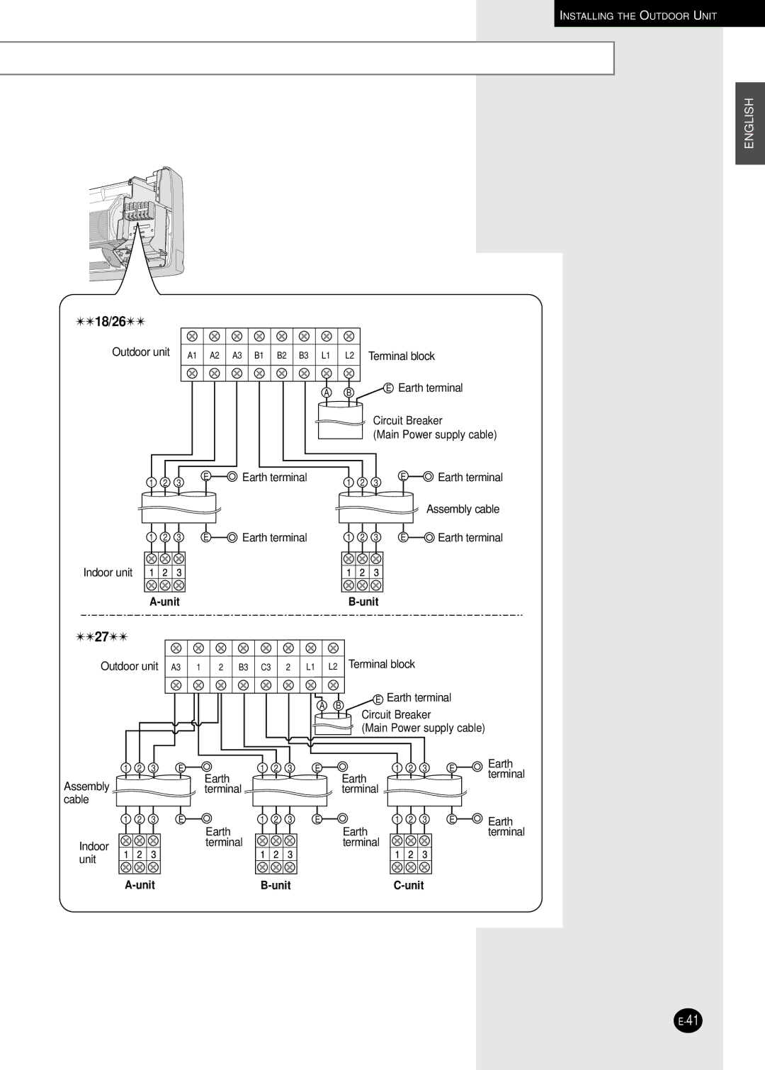 Samsung AM26B1C13, UM18B1C2, UM26B1C2, UM27B1C3, AM27B1C13, AM27B1C07 installation manual 18/26 