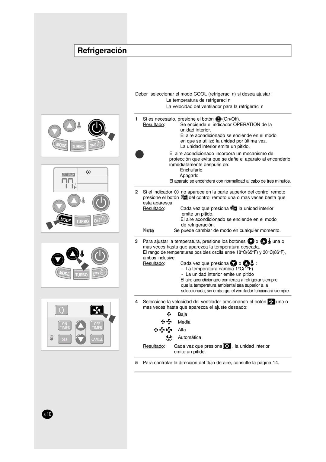 Samsung AM27A1C13, UM27A1C3, UM26A1C2, UM18A1C2, AM27A1C07, AM26A1C13, AM18A1C09 installation manual Refrigeración 