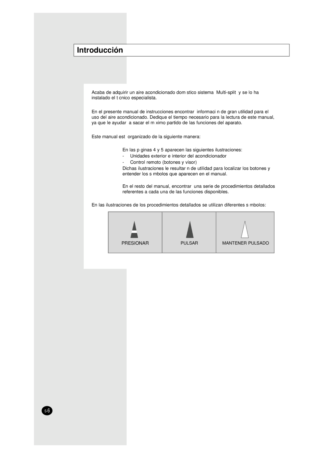 Samsung AM18A1C09, UM27A1C3, UM26A1C2, UM18A1C2, AM27A1C13, AM27A1C07, AM26A1C13 installation manual Introducción 