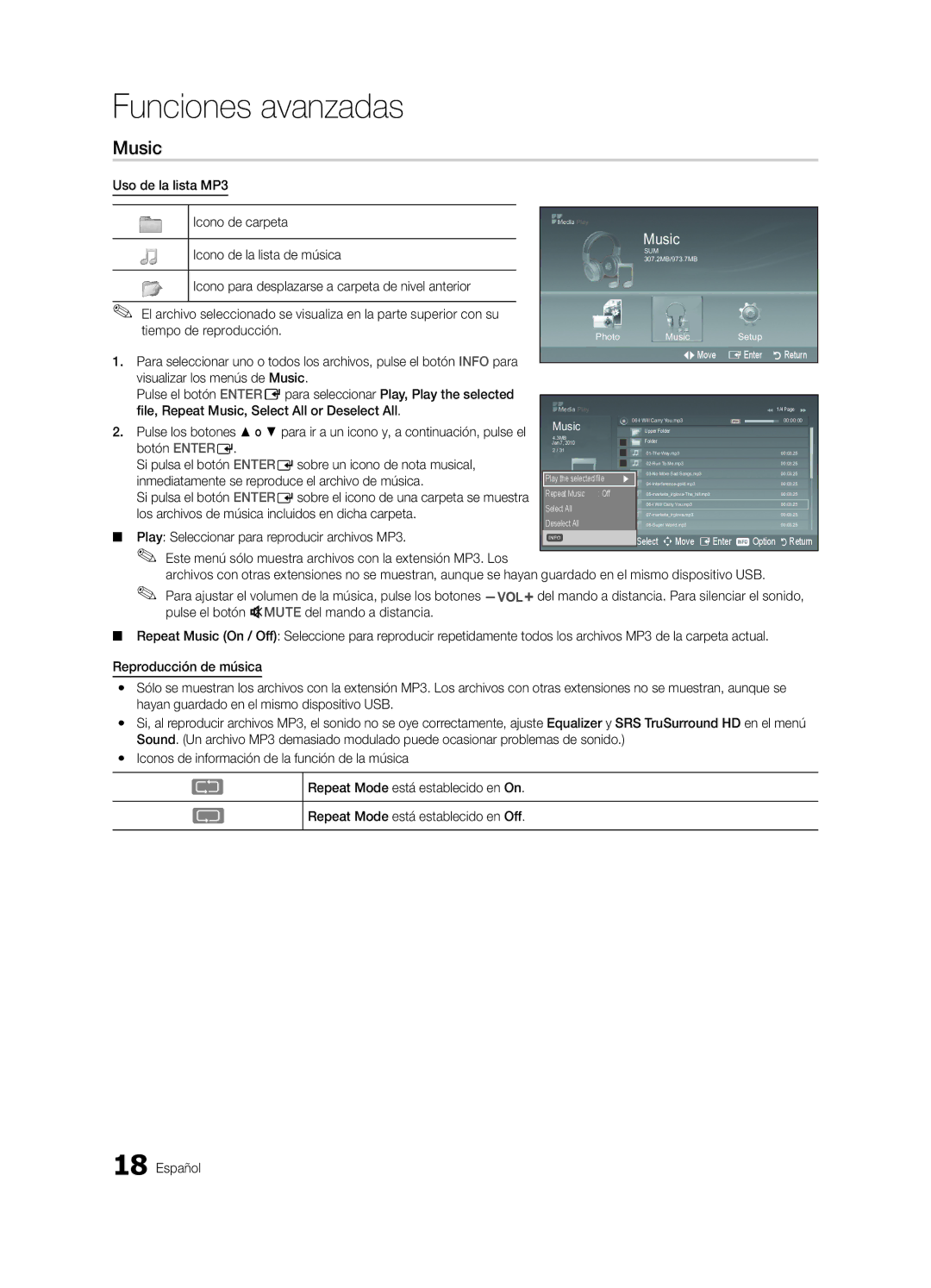 Samsung UN22D5003, UN19D4003 user manual Uso de la lista MP3, Tiempo de reproducción 