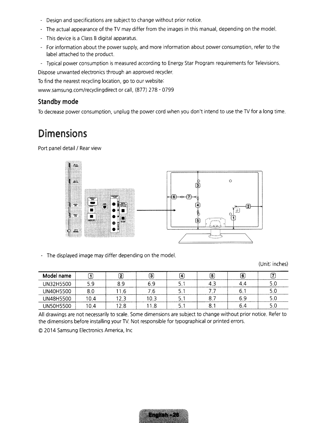 Samsung UN32H5203 user manual Mode 