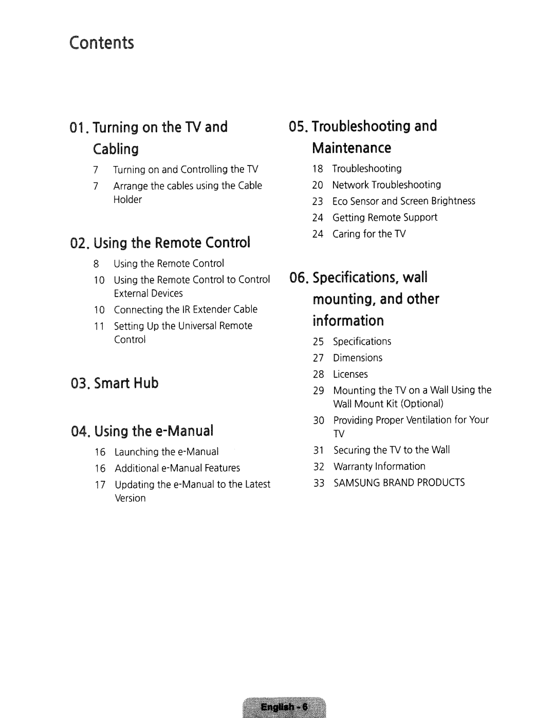 Samsung UN32H5203 user manual Contents 