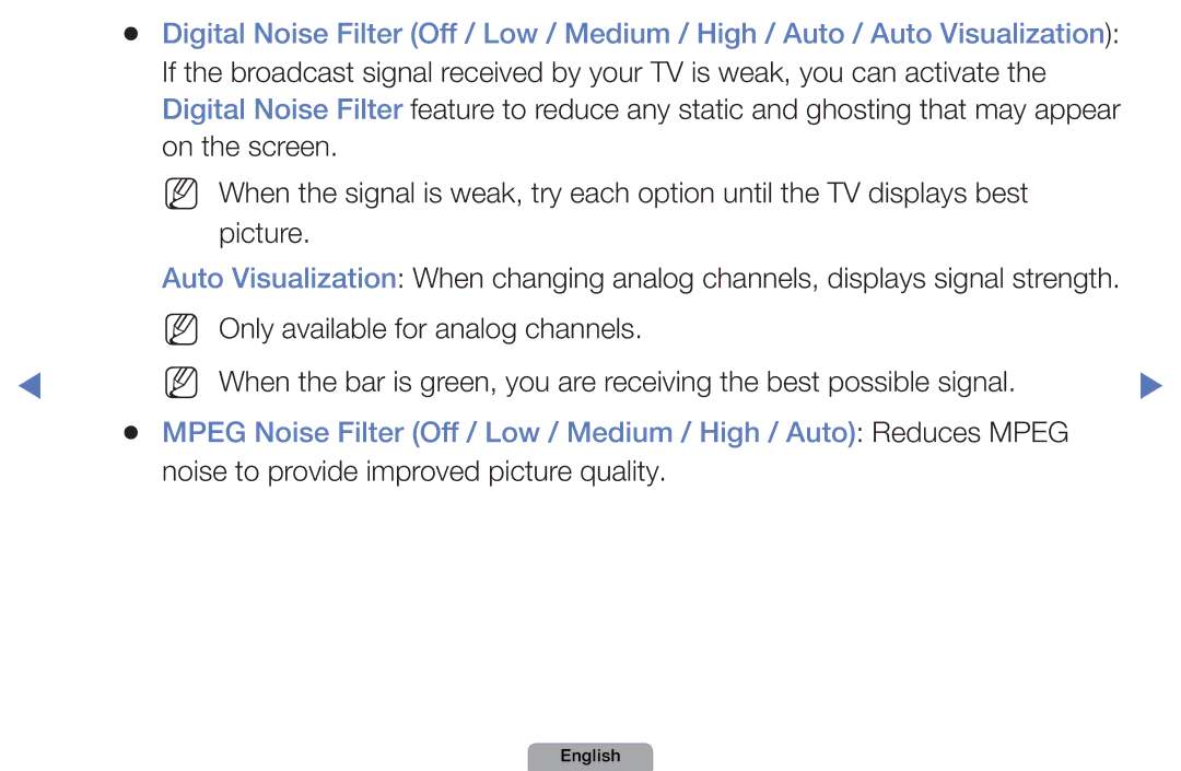 Samsung UN40D5500RHXZA, UN32D5500RHXZA manual Noise to provide improved picture quality 