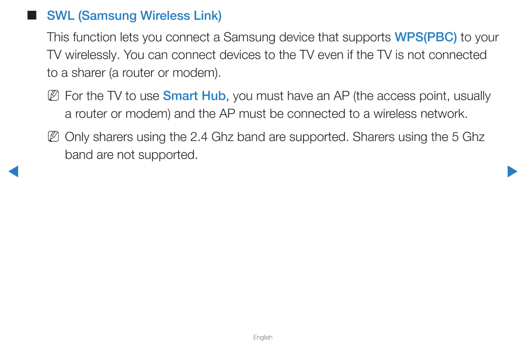 Samsung UN46D8000YFXZA manual SWL Samsung Wireless Link 