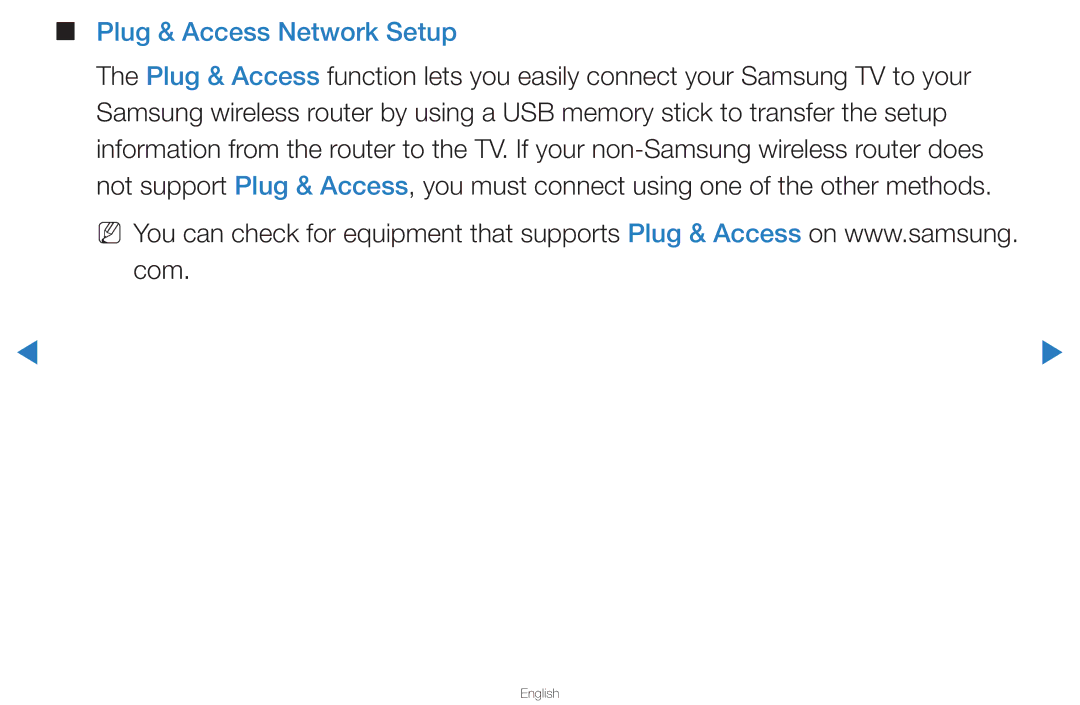 Samsung UN46D8000YFXZA manual Plug & Access Network Setup 