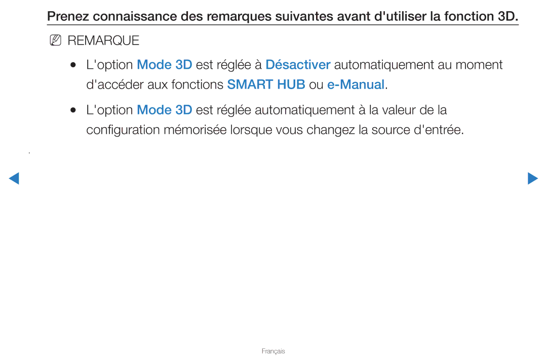 Samsung UN46D8000YFXZA manual NN Remarque 