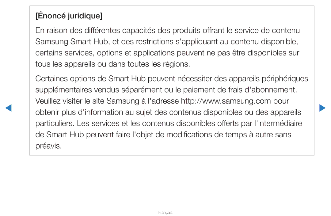 Samsung UN46D8000YFXZA manual Français 