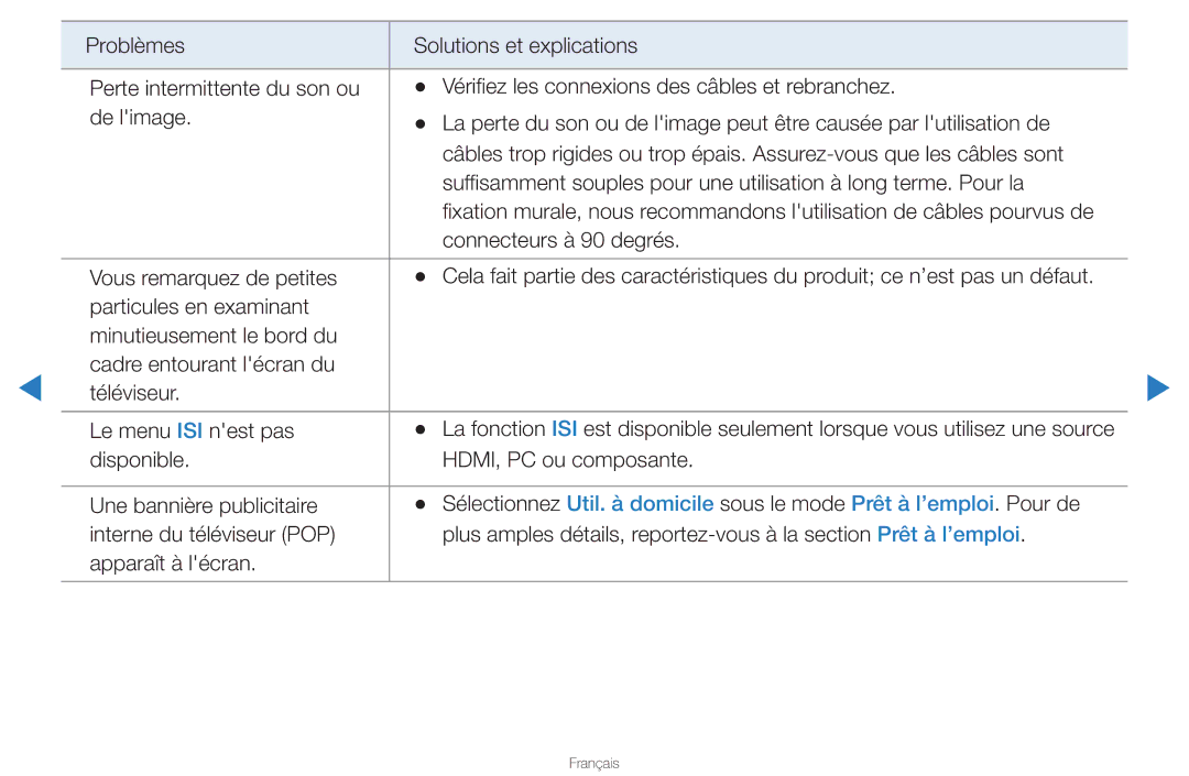 Samsung UN46D8000YFXZA manual Français 