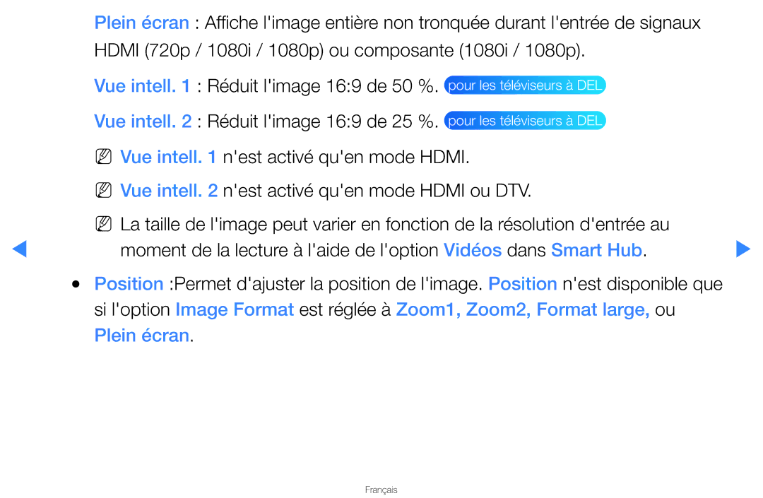 Samsung UN46D8000YFXZA manual Pour les téléviseurs à DEL 