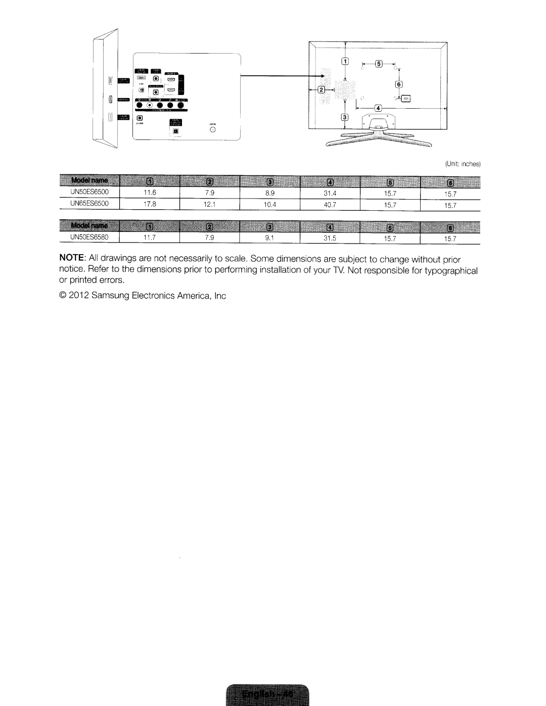 Samsung UN46ES6580 user manual Ctronics Ame 