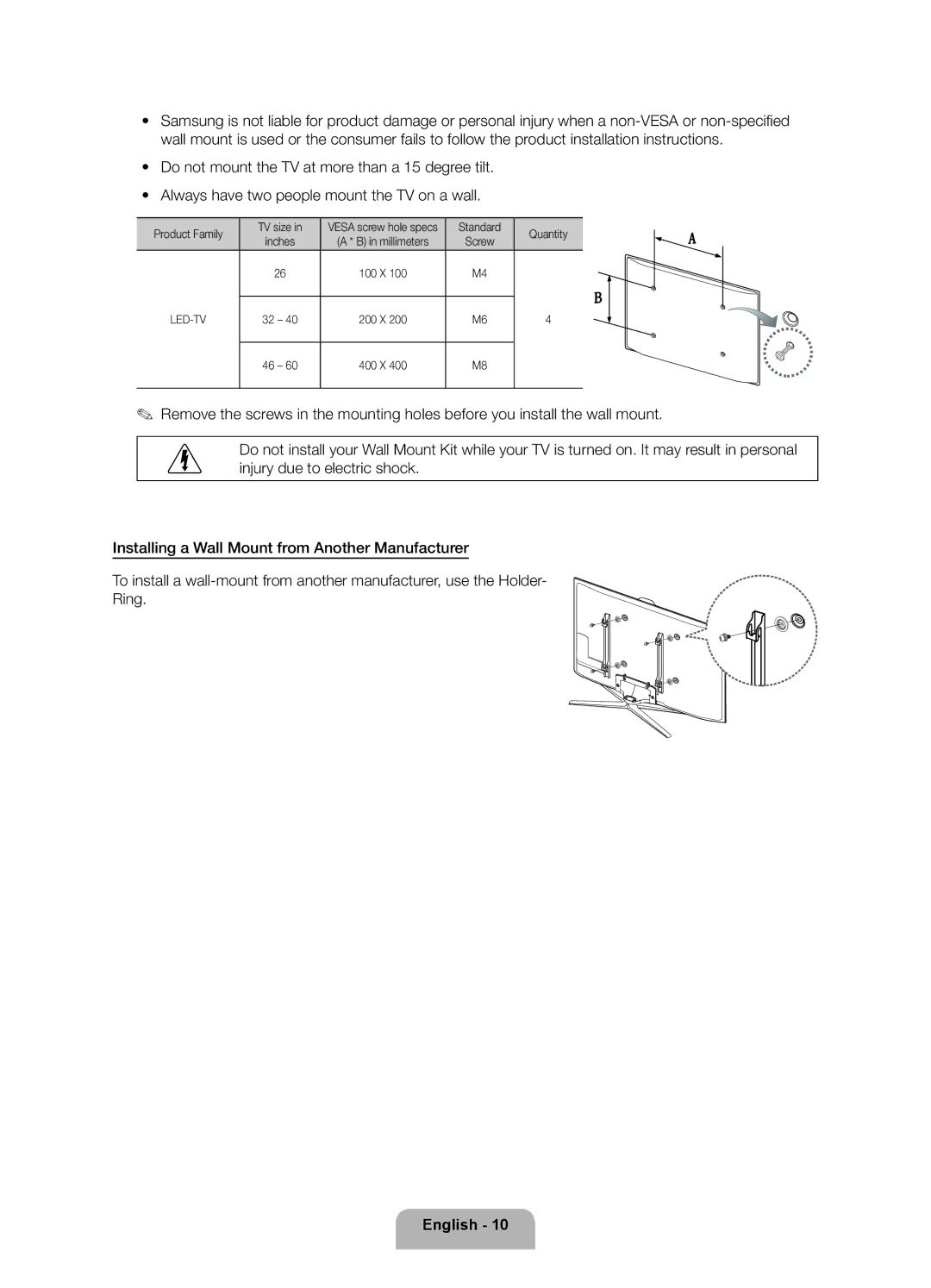 Samsung UN46ES7500 user manual Led-Tv 