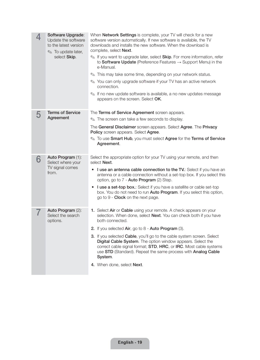 Samsung UN46ES7500 user manual Software Upgrade 