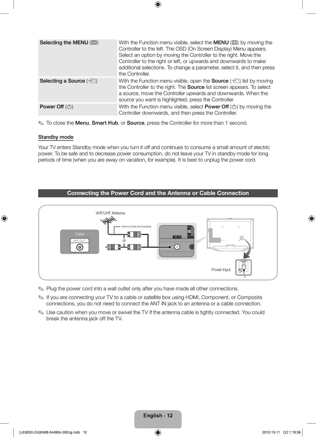 Samsung UN46ES8000 user manual Cable 