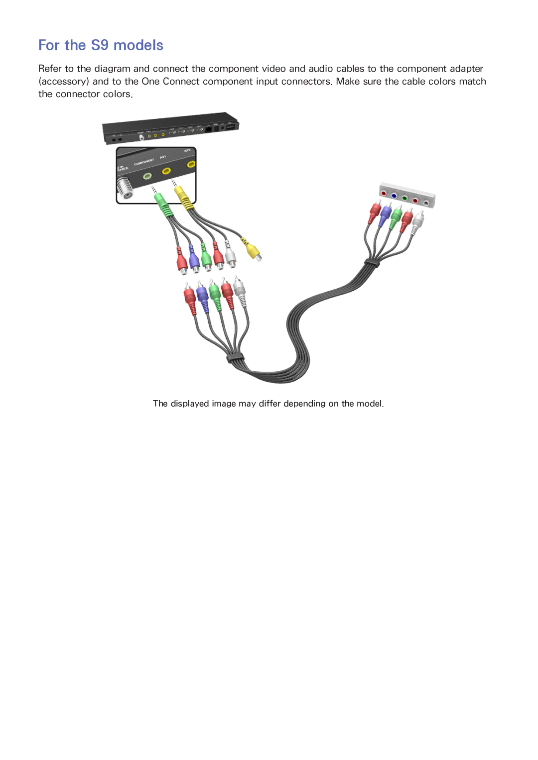 Samsung UN46F8000BF manual For the S9 models 