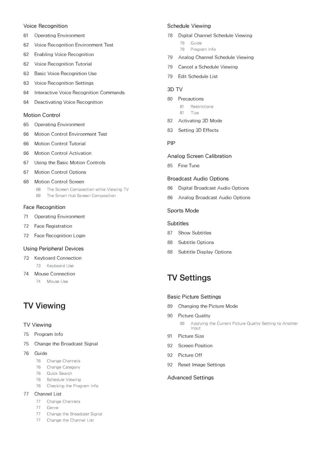 Samsung UN46F8000BF manual TV Viewing 