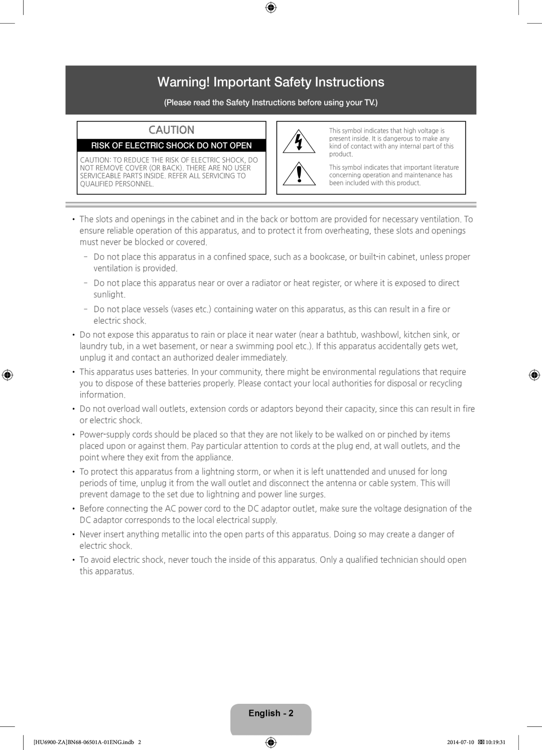 Samsung UN50HU6950, UN40HU6950 user manual English 