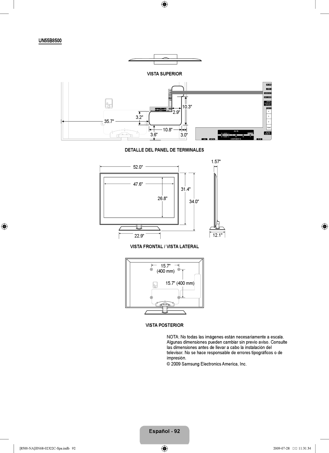 Samsung UN55B8500 user manual 