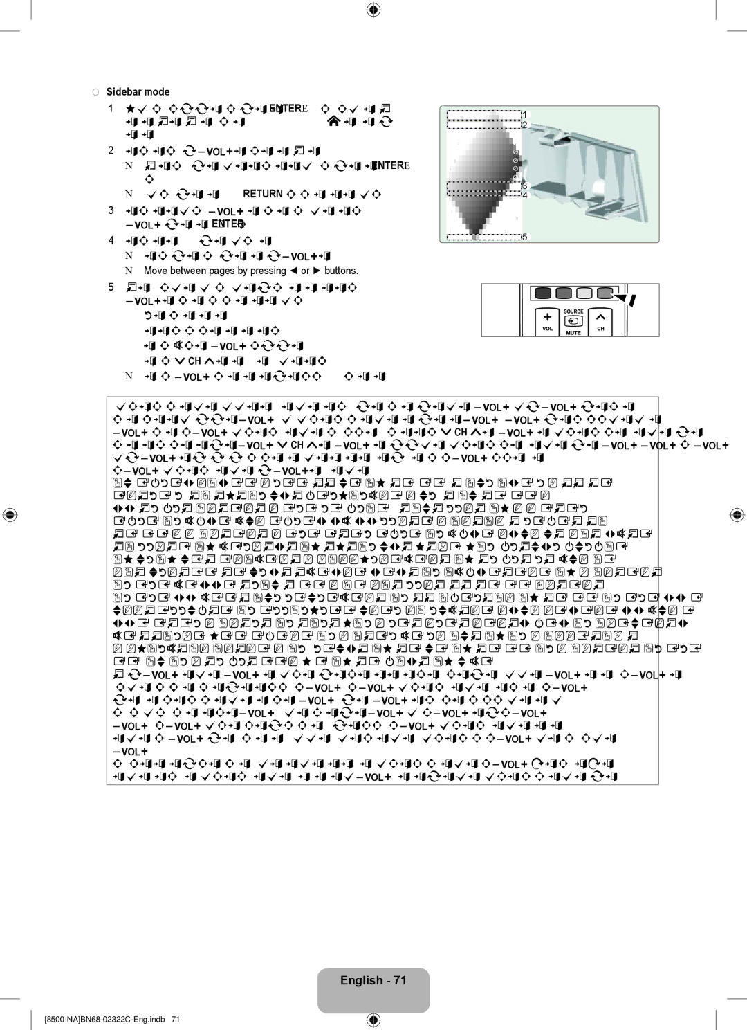 Samsung UN55B8500 user manual Sidebar mode 