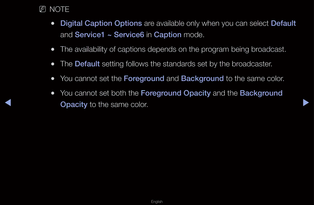 Samsung UN55D6000SF manual Service1 ~ Service6 in Caption mode 